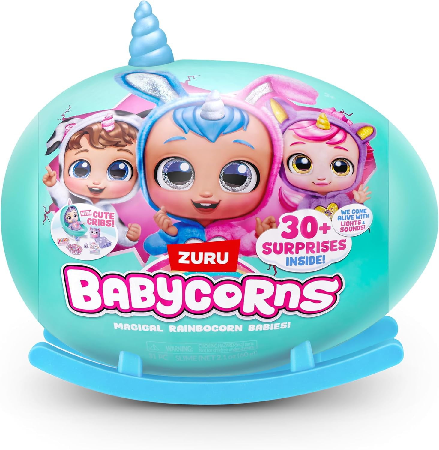 Rainbocorns Mamacorn Surprise De ZURU – Huevo Con Peluche Y Más De 30 Sorpresas Mágicas, Coleccionable +3 Años