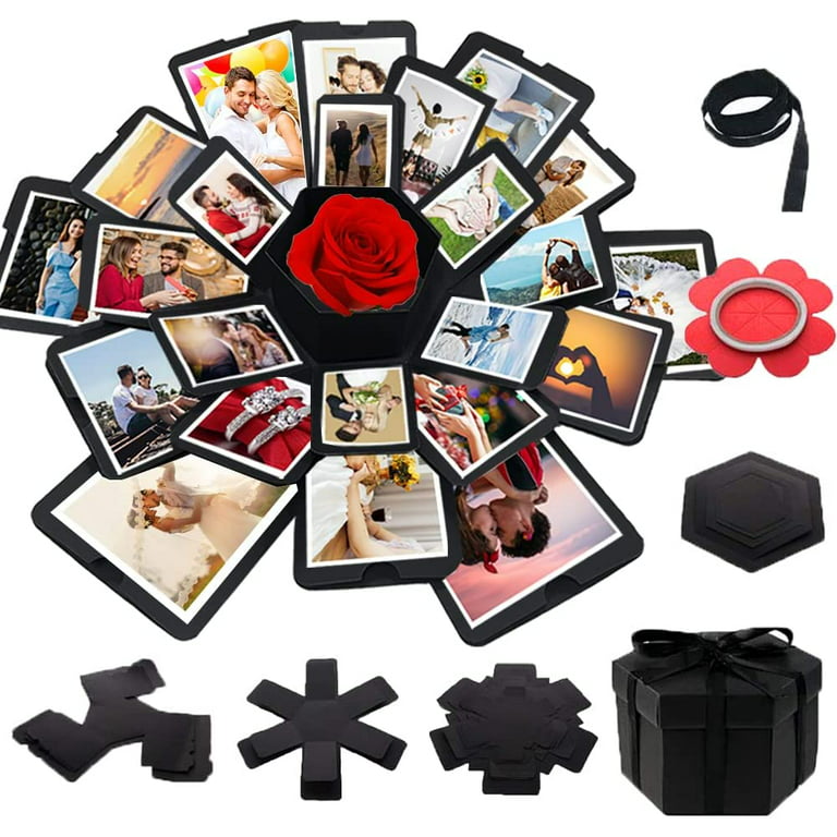 Creative Explosion Box 6 Faces Photo Album Box, Love Memory DIY Handmade  Photo Album Scrapbook, Surprise Box for Birthday, Anniversary, Wedding
