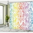 thumbnail image 5 of Ambesonne Floral Shower Curtain, Colorful Damask Flowers, 69"Wx84"L, Multicolor, 5 of 5
