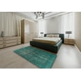 thumbnail image 4 of Ahgly Company Indoor Square Traditional Aquamarine Stone Green Persian Area Rugs, 7' Square, 4 of 6