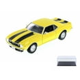 thumbnail image 1 of Diecast Car & Display Case Package - 1968 Chevy Camaro Z28, Yellow w/ Black - Welly 22448WYL - 1/24 Scale Diecast Model Toy Car w/Display Case, 1 of 3