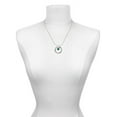 thumbnail image 3 of Delight Jewelry Green Crystal Heart Live Ring Charm Necklace, 18", 3 of 4