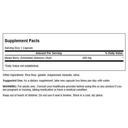 Swanson Full Spectrum Maqui Berry 400 mg 60 Capsules