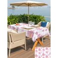 thumbnail image 5 of Outdoor Tablecloth with Umbrella Hole for Patio/Picnic/Party/Camping, Pink Castle Waterproof Table Cloth Rectangle Table Cover Washable, Balloon Modern Art Stars Moon (52"x 70"), 5 of 8