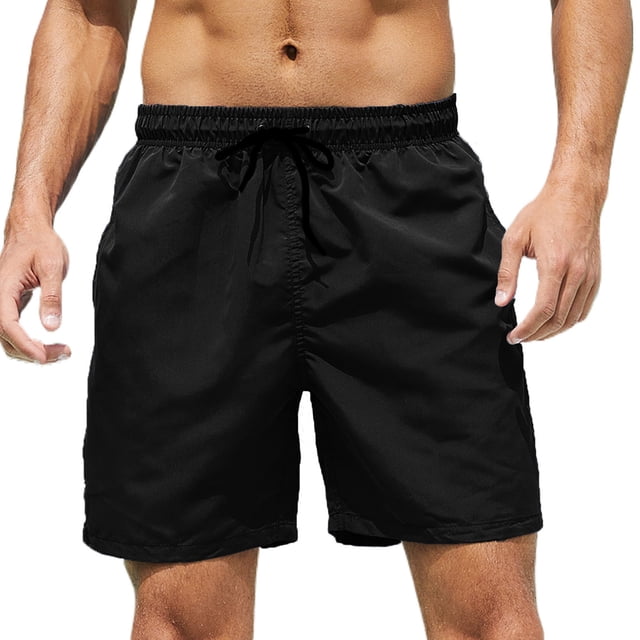 Men's Quick Dry Swim Trunks, Boardshorts with Mesh Lining and Drawstring Waist for Surfing and Swimming