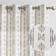 thumbnail image 1 of Cortinas Jinchan Boho, mezcla de lino, 213 x 213 cm, color negro y beige, 1 of 8