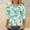 A687 Multicolor, variant on Tunic Blouse for Women Crewneck 3/4 Sleeve Boho Casual Loose Fit Tropical Leaf Scroll Print Soft Breathable Lightweight Fashion Pullover Summer Fall Tops