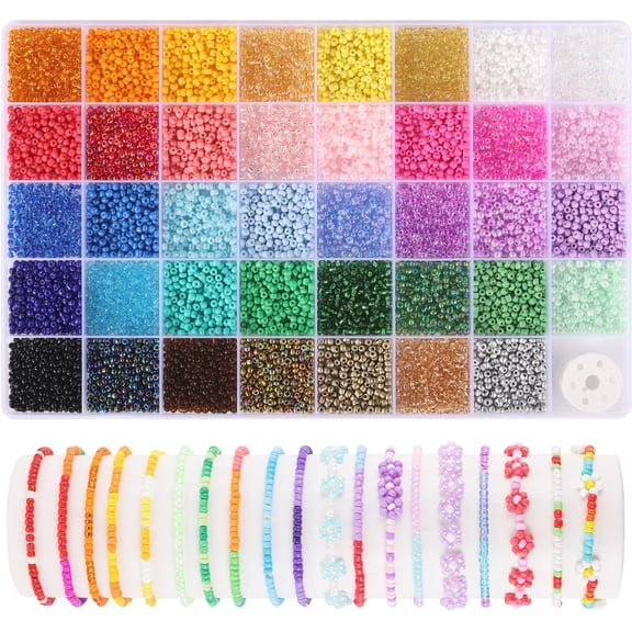 9600Pcs DIY Bracelets Making Kit with Clay Beads(3mm), Handcraft Necklace&Jewelry Making Kit for Girls