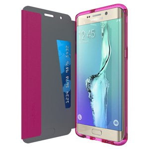 Samsung Galaxy S6 Edge Plus Case, Premium Slim Wallet Case Hard Impact Protective Flip Cover for Samsung Galaxy S6 edge Plus SM-G928F - Pink