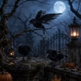 thumbnail image 5 of Realistic Crow Figurine, Feather Plastic Halloween Table Decor Prop, Black Spooky Bird Ornament for Shelf Mantel Haunted House Party Scene Setup(D), 5 of 7