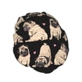 thumbnail image 2 of Kdxio French Bulldog Print Shower Cap for Women,Elastic and Reusable,Double Waterproof Layers Bathing Hat, 2 of 9