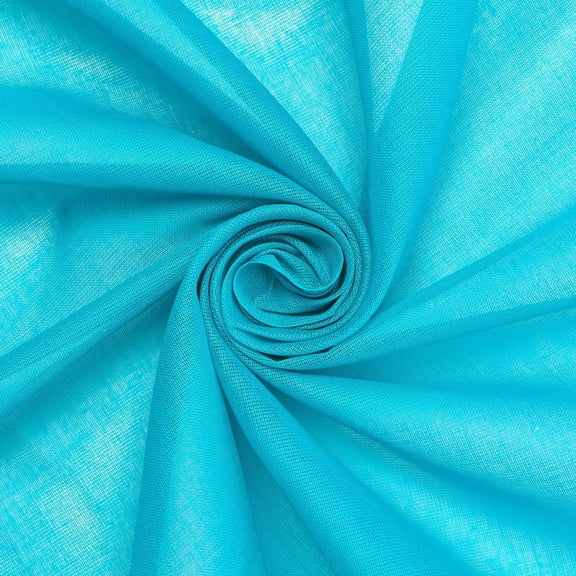 FWD Cotton Voile Lightweight Hypoallergenic Natural Sheer 58" Machine Washable Fabric By The Yard For Sewing, Crafts, Quilting, & Decor (Turquoise, 1 Yard)