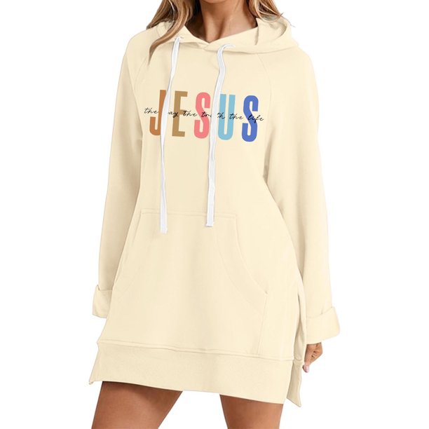 WILLBEST Vestidor Portátil Sudadera Con Capucha Con Letras Estampadas Informales Para Mujer