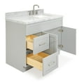 thumbnail image 6 of Ariel Hamlet 43 In. Right Offset Rectangle Sink Vanity With 1.5 In. Carrara White Countertop In Grey, 6 of 11