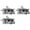 Silver, variant on 3Pcs Closing Door Hinges 90 Degree Positioning Automatic Closing Door Spring Hinge Hardware