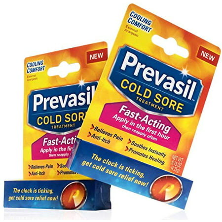 Prevasil Fast-Acting Cold Sore Treatment 0.15 oz (Pack of