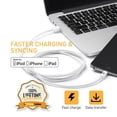 thumbnail image 4 of PrimeCables 1M Lightning Cable, Apple Certified Lightning Cable Lightning to USB Charging Sync Cable, 3FT - White, 4 of 5