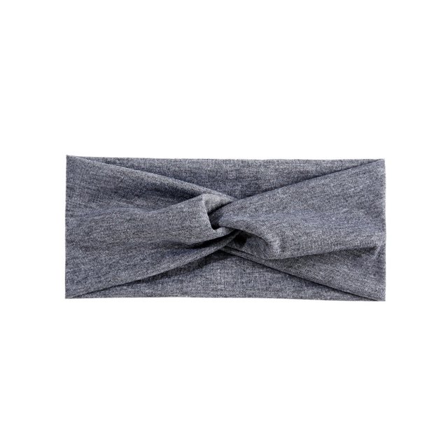 Banda para el cabello en forma de cruz de color caramelo, diadema deportiva para mujer, turbante elástico absorbente de sudor para yoga, tocado de moda