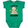 thumbnail image 3 of Inktastic Cute Sloth I Love My Grammy with Green Leaves Boys or Girls Baby Bodysuit, 3 of 5