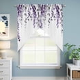 thumbnail image 6 of Swag Valance Curtains for Windows, Purple Eucalyptus Leaves Light Filtering Kitchen Curtains with Rod Pocket, Summer Leaf Watercolor Window Treatment Valances for Living Room, 36x36 - 2 PCS, 6 of 9