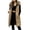 Khaki, variant on cocolona Long Puffer Vest for Women Trendy Hooded Sleeveless Stand Collar Button Down Long Coat Quilted Winter Warm Snow Overcoat with Pocket