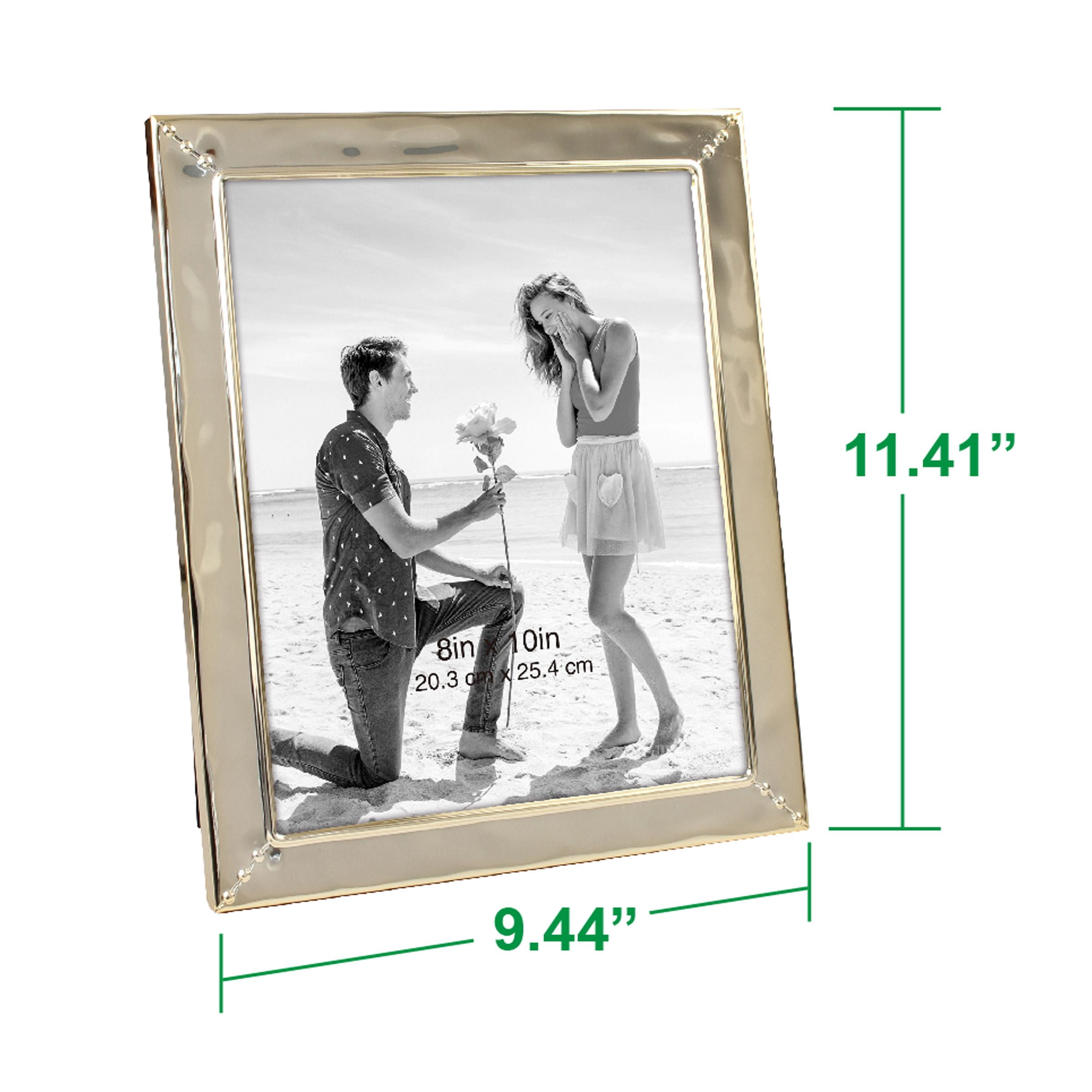 Better Homes & Gardens 8" x 10" Rectangle Metal Tabletop  Picture Frame, Gold
