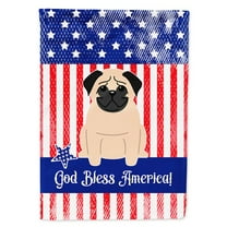 Carolines Treasures BB3003CHF Patriotic USA Pug Fawn Flag Canvas House Size