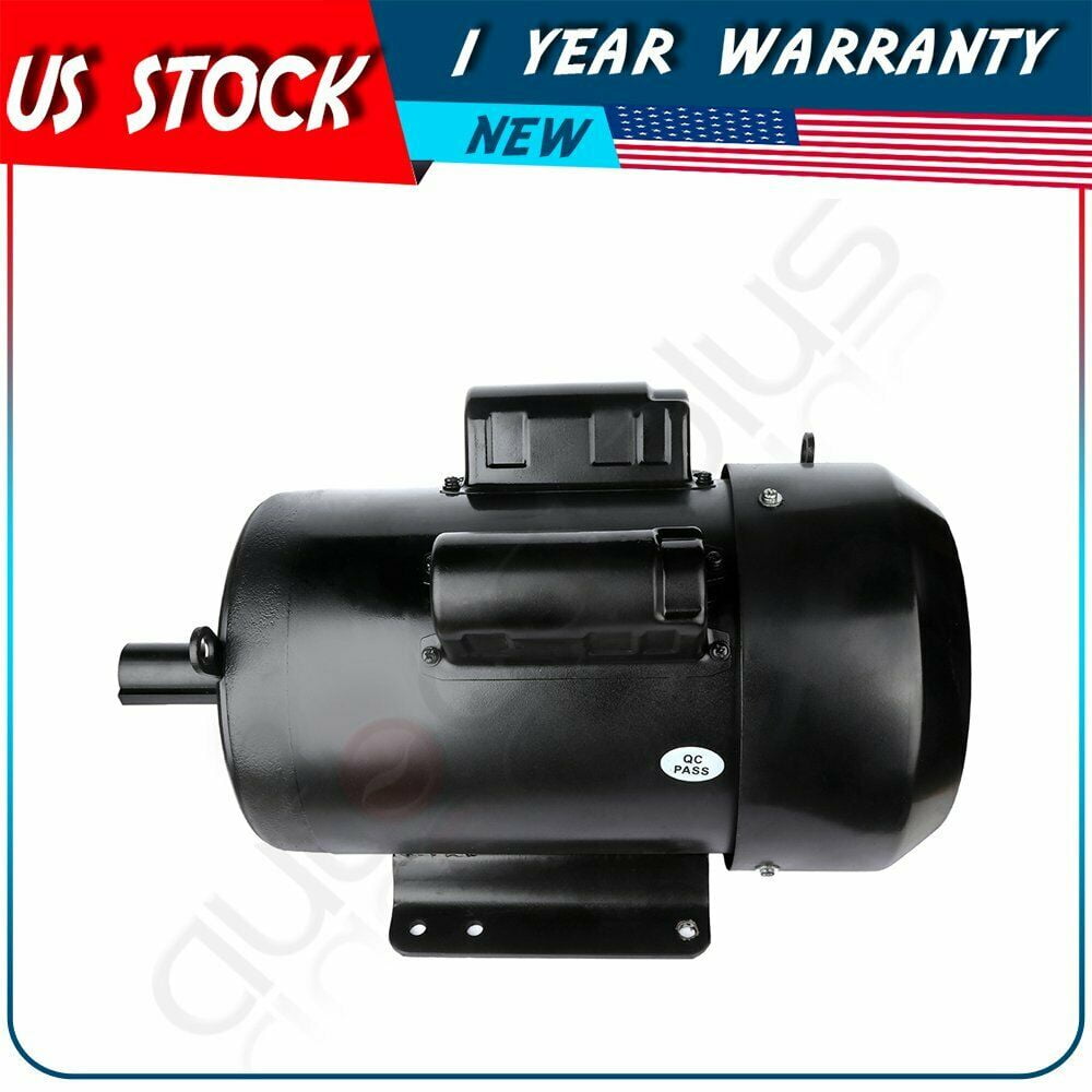 7.5 HP Air Compressor Electric Motor 215T Frame 1750 RPM 208V230 V Single Phase