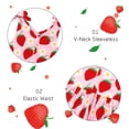 thumbnail image 6 of Aideaone Girls Dresses Sleeveless Summer Dress Bowknot Strap Strawberry V Neck Sundress Pink 3-10T, 6 of 8