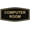 Black Gold, variant on Signs ByLITA Fancy Computer Room Sign - Laser-Engraved Lettering | Durable ABS Plastic | Vibrant Colors | Powerful Foam Tape (White/Red) - Large