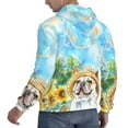 thumbnail image 6 of Goofa French Bulldog Sunflowers Bubbles for Men's Hooded Sweatshirt - Lightweight Pullover Hoodie with Kangaroo Pocket, Perfect for Everyday Wear-Large, 6 of 7