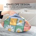 thumbnail image 4 of Yayeee Pillowcase Standard Size Set of 2 Satin Wrinkle Resistant Pillow Case, Daisy Mosaic, 4 of 8