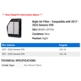 thumbnail image 2 of Right Air Filter - Compatible with 2017 - 2022 Genesis G90 2018 2019 2020 2021, 2 of 2