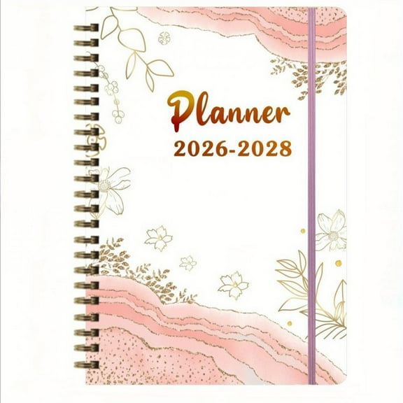 1pc 2026-2028 Monthly Planner/Calendar -3-Year Monthly Planner,Spiral Binding, English Version, Suitable For Students, Professionals, And Personal Office Use, holiday gifts, (pink)