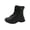 Black, variant on Women's Winter Combat Boots, Fleece Lined Lace Up Platform Sneaker Boots, Warm Non Slip Ankle Boots for Cold Weather