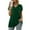 Green, variant on Patlollav Womens Plus Size Summer V-Neck Short Sleeve Solid Casual T-Shirt Blouse