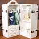 thumbnail image 4 of THE QUEEN'S TREASURES 18 Inch Doll Clothes Storage Case Furniture, Fully Assembled White Wooden Trunk Includes Vanity, Stool, Hangers, Compatible for Use with American Girl Dolls, Clothes & Shoes, 4 of 5