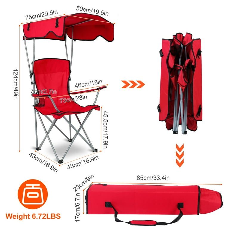 Irrperb folding chair with canopy sale