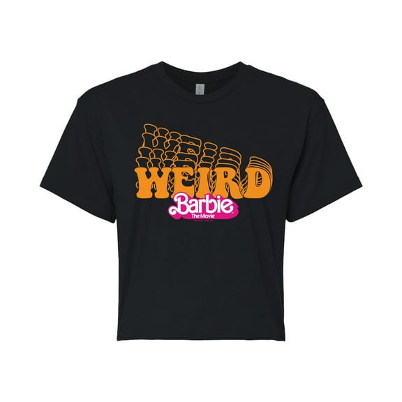 Barbie The Movie - Stacked Weird Barbie - Juniors Cropped Cotton Blend T-Shirt