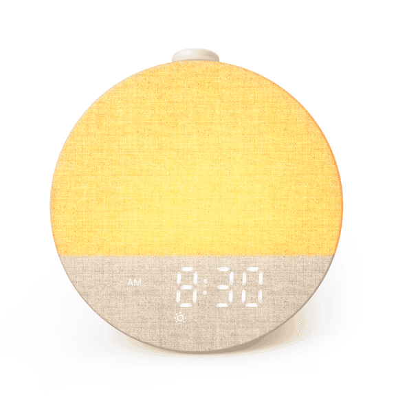Dreamegg White Noise Sound Machine, Sunrise Alarm Clock with 29 Soothing Sounds ,Natural Wake-Up Sound Machine for Adults Kids, White