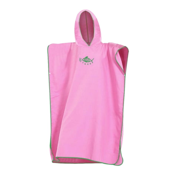 Poncho de surf suave, traje de neopreno para mujer y hombre, bata cambiadora, capa de baño para playa para surfistas Rosa