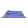 thumbnail image 2 of Ahgly Company Machine Washable Indoor Square Oriental Blue Traditional Area Rugs, 4' Square, 2 of 4