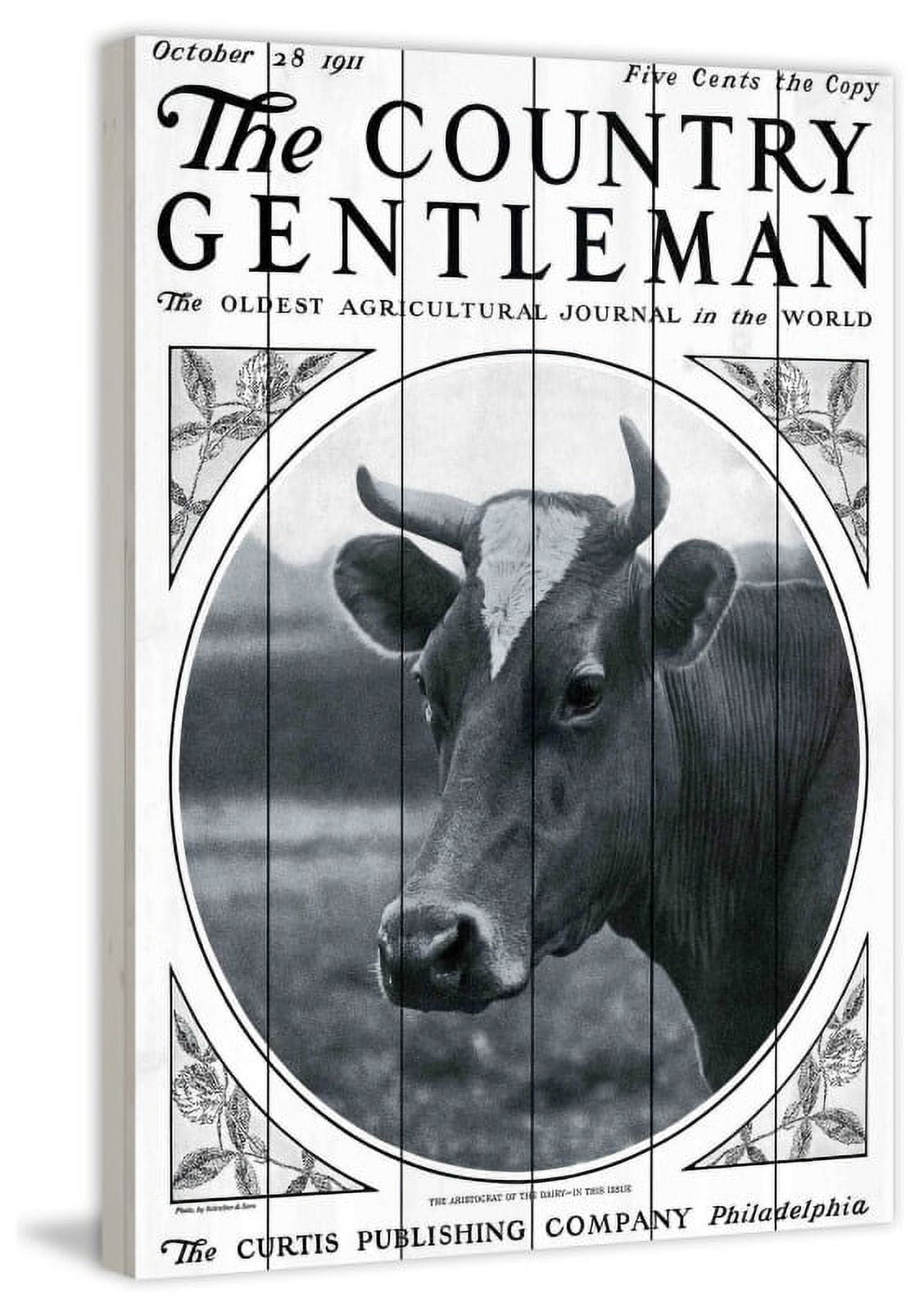 Marmont Hill "CG Cow" Painting Print on White Wood