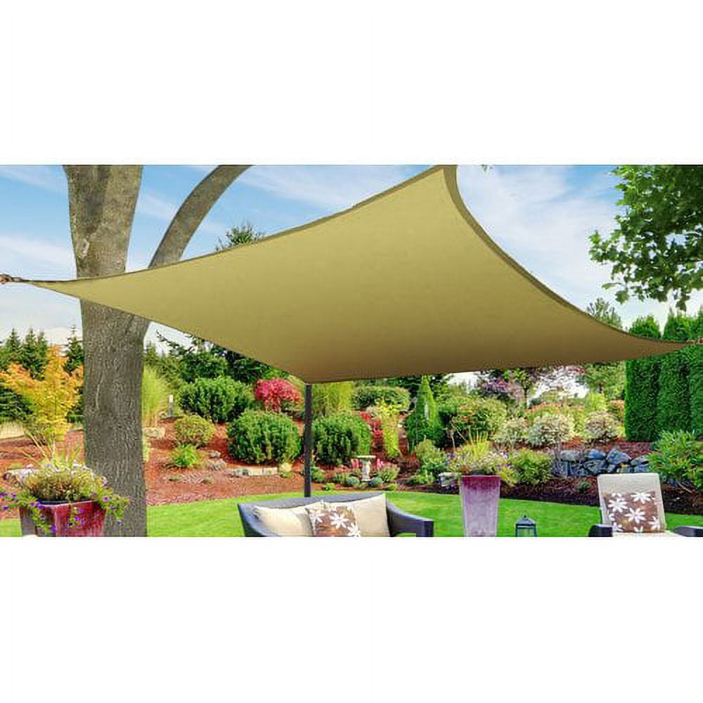 Shadesheet by Boen Sun Shade Sail Canopy, Square, Green,18' x 18'