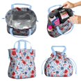 thumbnail image 2 of Pioneer Flower Drawstring Lunch Bag Women - Drawstring Lunch Bag Insulated for Work Office - Stain-Resistant Large Lunchbags for Women with Multi-Pockets, 2 of 6