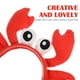thumbnail image 2 of Bandas de cabello de peluche de cangrejo rojo Creative Big Eye Crab Cangrejo Diebar adorable Hoops Decorativo Tocado decorativo Favores Favores adornos adornos, 2 of 6