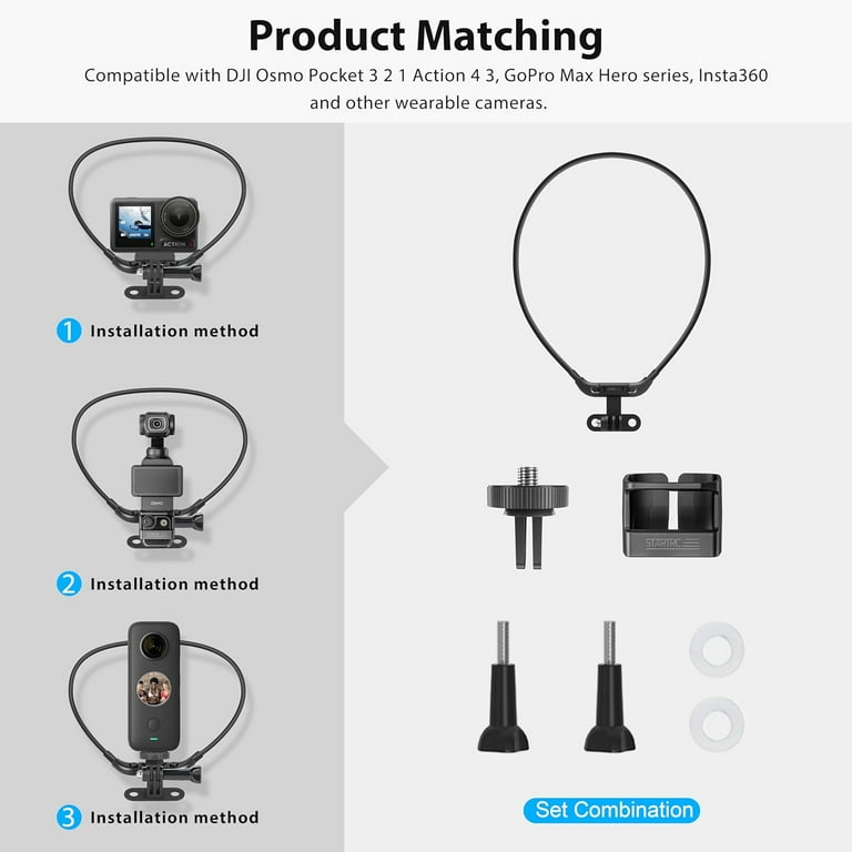 STARTRC Neck Mount for DJI Osmo Pocket Creator Combo, Necklace