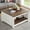 Walnut and White, variant on Dextrus Coffee Table with Storage, Square Wood Farmhouse Coffee Table with Barn Door for Living Room, Dark Gray