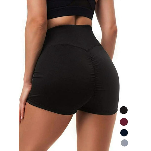 high waisted yoga booty shorts