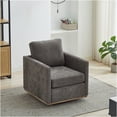 thumbnail image 2 of JERFIT Modern Swivel Accent Chair with Removable Cushion, 360° Rotating Lounge Armchair for Living Room, Bedroom, Apartment in Soft Chenille, Charcoal, 2 of 10